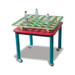 עגלת בקבוקים מעץ