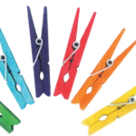 אטבים מיני צבעוני 25 מ"מ