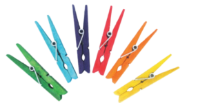 אטבים מיני צבעוני 25 מ"מ