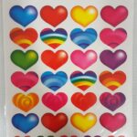 מדבקות לבבות (אופציות לבחירה)