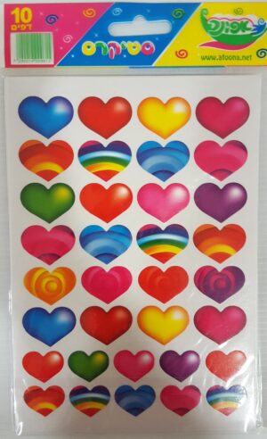 מדבקות לבבות (אופציות לבחירה)